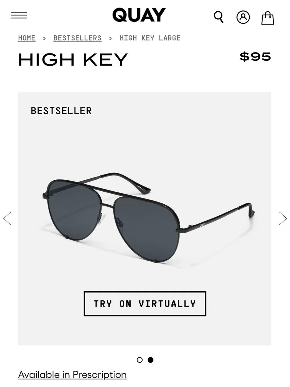 Quay Australia High Key Sunglasses (Embossed Tri-Fold Case included)